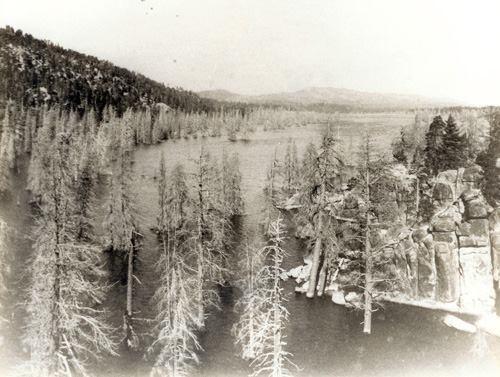 a flooded Big Bear Valley